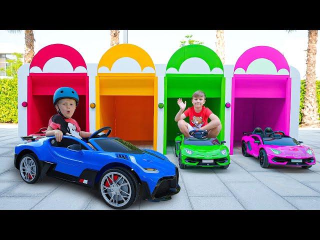 Roma and Oliver Match Car Colors to Garages | Learn colors