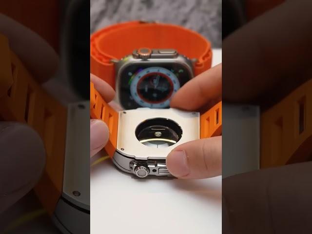 The titanium texture of Appl watch #applewatch #unboxing #applewatchultra #smartwatch