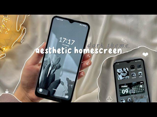 how to have an aesthetic phone｡.:* || dark theme