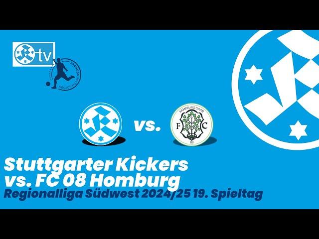 19. Spieltag Regionalliga Südwest 2024/25 Spielbericht Stuttgarter Kickers - FC 08 Homburg