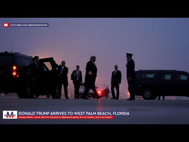  Donald Trump motorcade arrives to West Palm Beach, Florida after Michigan rally (Nov 5, 2024)