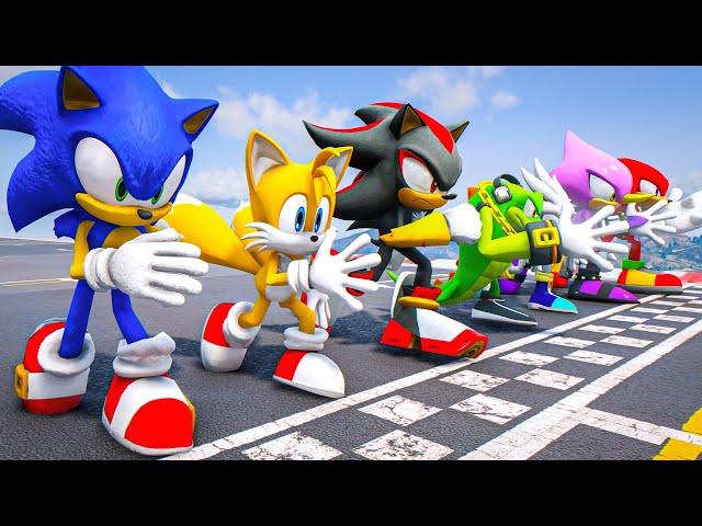 SONIC THE HEDGEHOG TEAM Running Challenge #570 (Funny Contest) - GTA V Mods