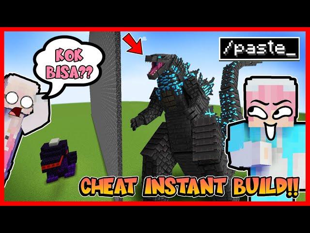 BUILD BATTLE !! ATUN PAKE CHEAT /COPY PASTE DAN MENGHABISKAN SEMUA DIAMOND MOMON !! Minecraft