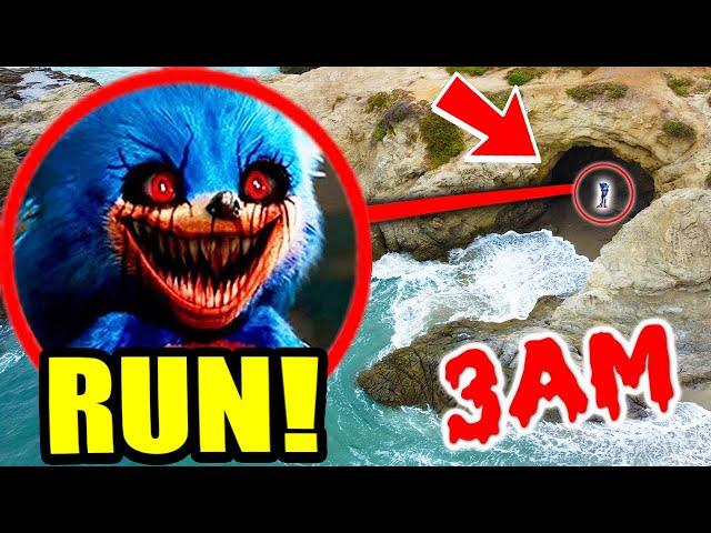 DRONE CATCHES SONIC.EXE AT HAUNTED BEACH RUNNING AROUND!! (HE CAME AFTER US!!)