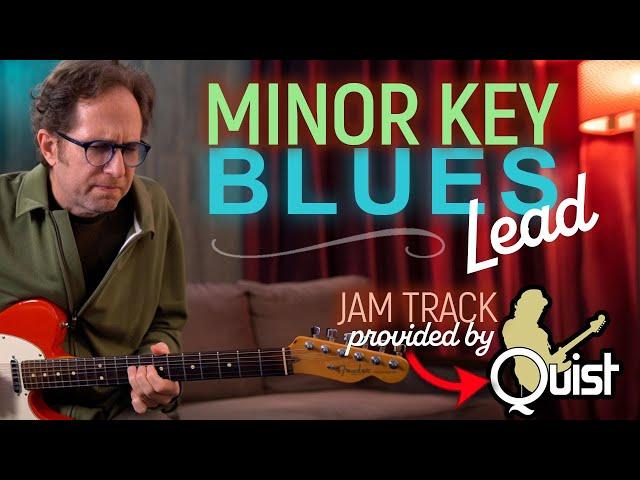 Minor key blues - electric lead guitar lesson - Jam track by Quist! - Guitar Lesson EP600