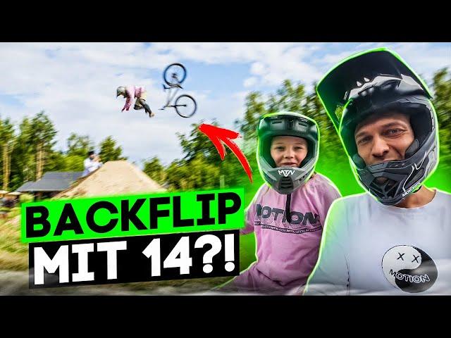 Mit 14 JAHREN Backflip auf dem BIKE?