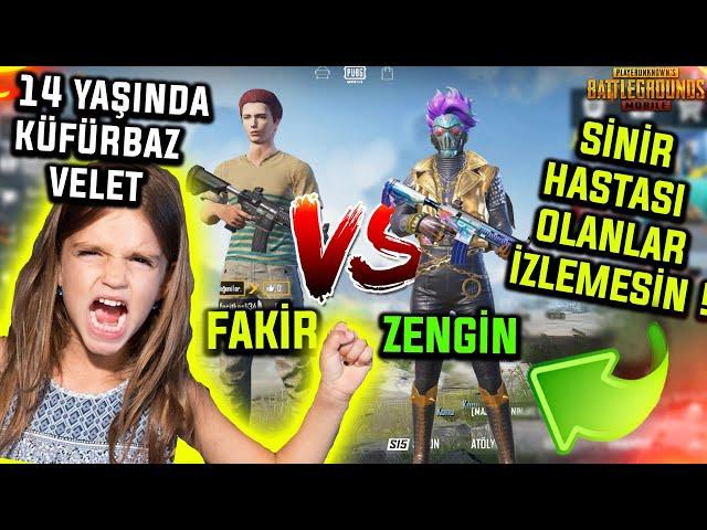 14 YAŞINDAKİ KÜFÜRBAZ KIZ VELET SOSYAL DENEYİ MAHVETTİ ! ZENGİN VS FAKİR - PUBG Mobile