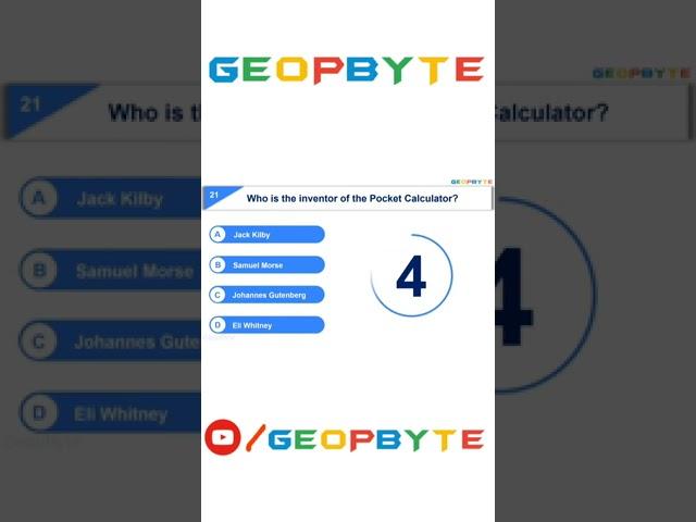 Who is the inventor of pocket calculators? #Shorts #ytshorts #geopbyte