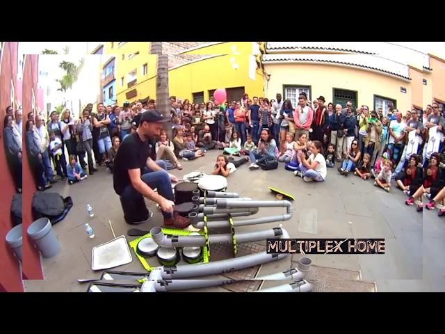 Shock in the street / Street musicians - Talented drummers.