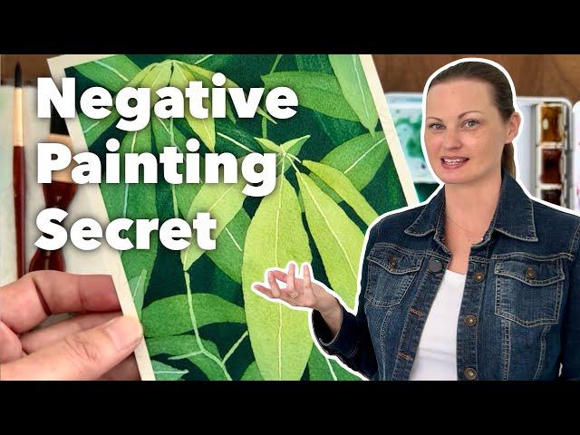 The Secret Negative Painting Technique You Must Try!  Watercolor Tutorial