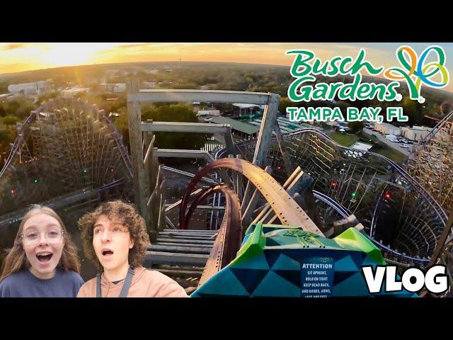 Returning to FLORIDA!! Busch Gardens Tampa Bay - Tampa, Florida | VLOG [1/4/24]