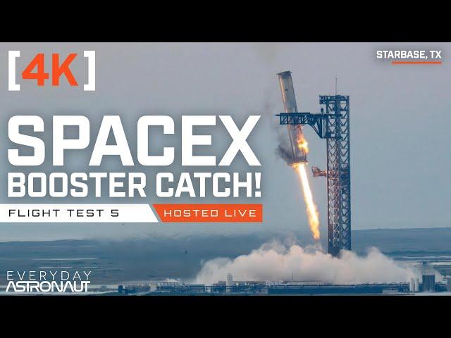 [4K] Watch SpaceX Catch A Starship Rocket From Space!!! #IFT5