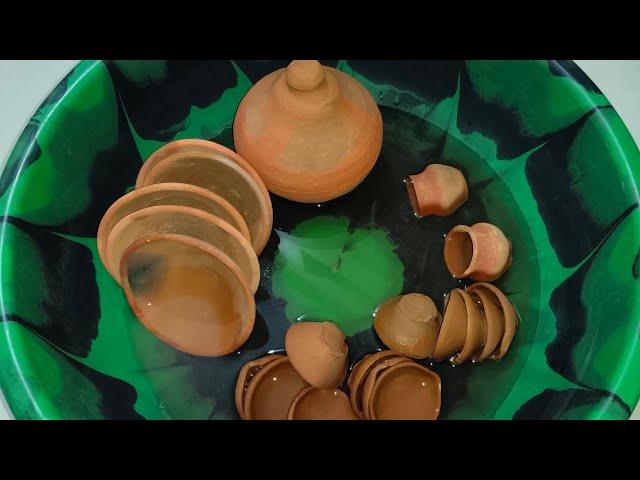 Clay item cleaning🫖#relaxationsounds #clay #sleep #asmr #mitti  @Claypotclips