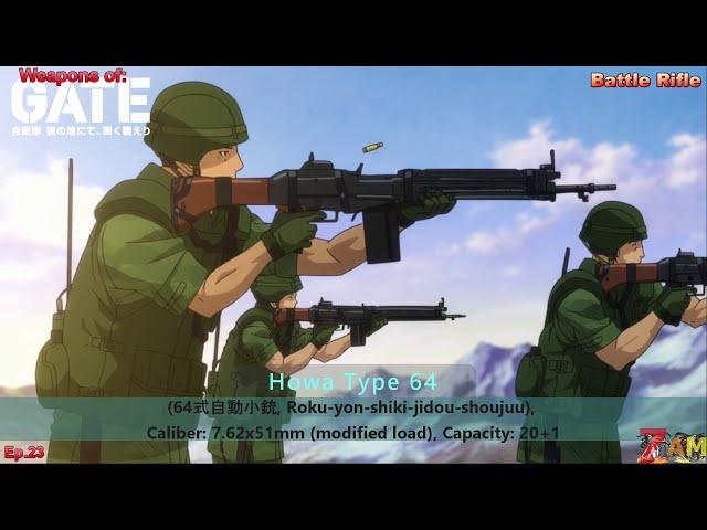 Gate - Weapons of - Battle Rifle Howa Type-64 - Anime vs  Real