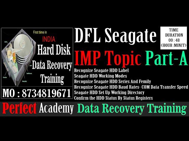 SEAGATE HARD DISK FIRMWARE REPAIR TRAINING / STEP BY STEP SEAGATE FIRMWARE REPAIR TRAINING WITH DFL