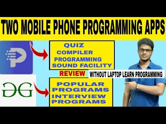 Mobile  Phone Programming Apps. Programming hub and GeeksforGeeks.#without laptop  learn programming