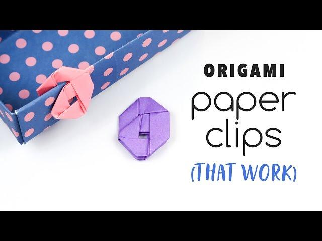 Origami Paperclips Tutorial (they work) - DIY - Paper Kawaii