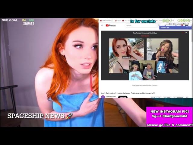 Amouranth react on xQc Dad couldn't choose between Pokimane and Amouranth 