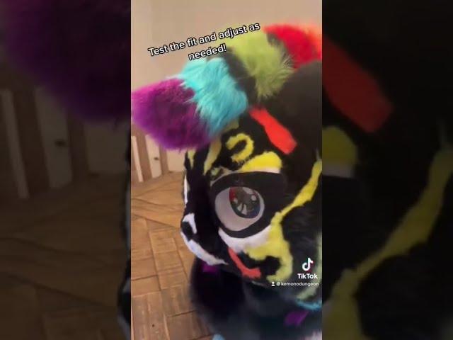 EASY WAY TO MAKE FURSUIT HAIR | how to make a fursuit mowhawk | fursuit hair poof tutorial