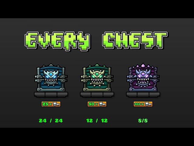 Opening EVERY CHEST In Geometry Dash