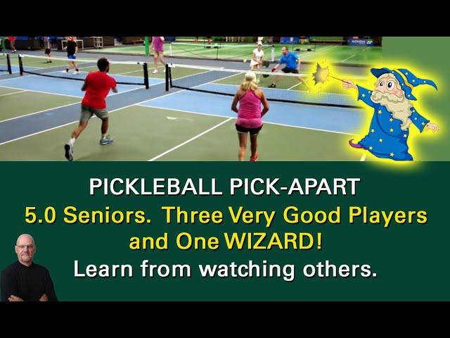 Pickleball!  5.0 Mixed Doubles Match! A Shot You've Never Seen Before!  Learn from Watching Others!