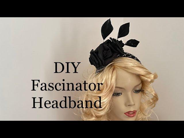 DIY Fabric Flower Fascinator Hairband - Chanel inspired padded tweed headband