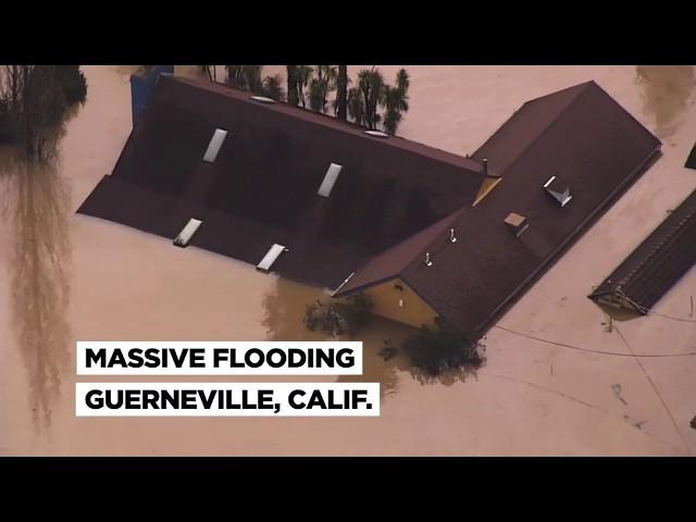 Massive flooding in Guerneville leaves homes underwater