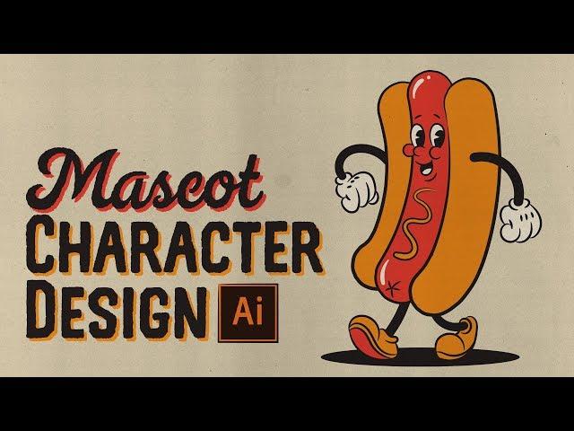 How to Draw a Retro Mascot Character Design in Illustrator