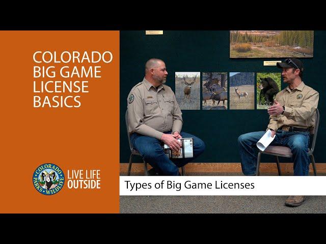 Colorado's Big Game License Basics: License Types