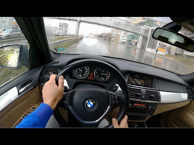 BMW X5 E70 3.0 SD 286 HP | POV City Test Driving | Aggressive moments | 4K