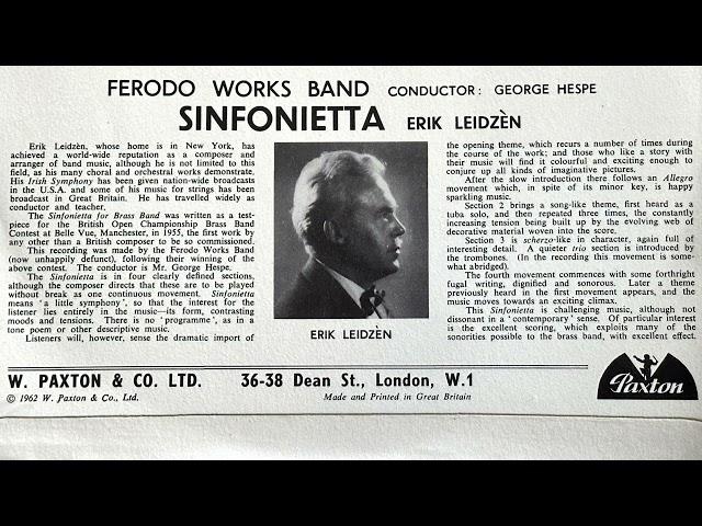 Sinfonietta, Erik Leidzen - Paxton Records 1962 - The Ferodo Works Band