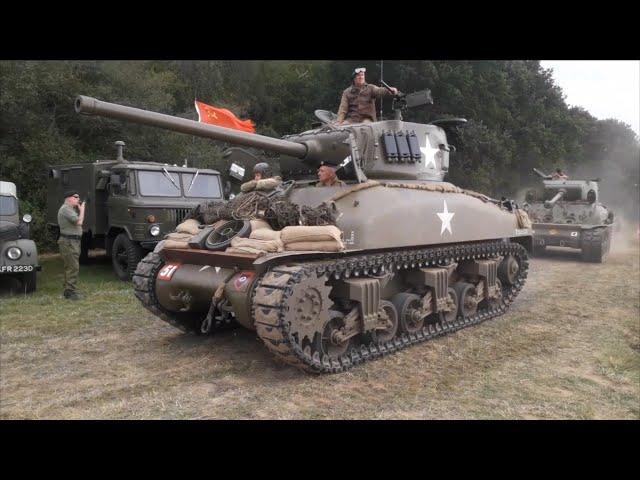 SHERMANS ! loads of em plus T54/55, Centurian & Chieftain Tanks at Capel Military Show