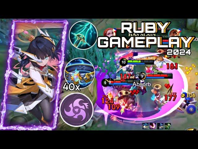 BEST BUILD FOR RUBY 2024 | RUBY GOLD LANE GAMEPLAY 2024 | ikanji | MOBILE LEGENDS