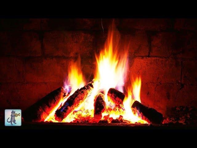 Relaxing Fireplace - Perfect for Sleep & Study - Amazing Crackling Sounds (NO MUSIC)