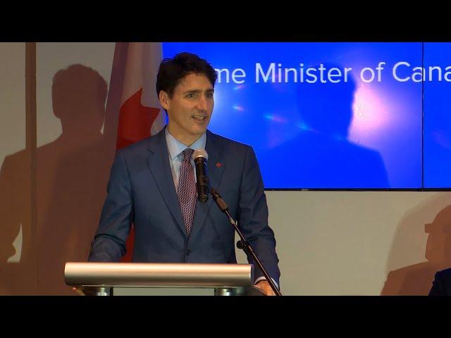 Prime Minister Trudeau delivers remarks at the Element AI Office Launch Reception