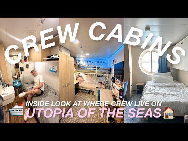 what does a crew cabin look like on Utopia of the Seas? ️ room tour, single share, Q+A !