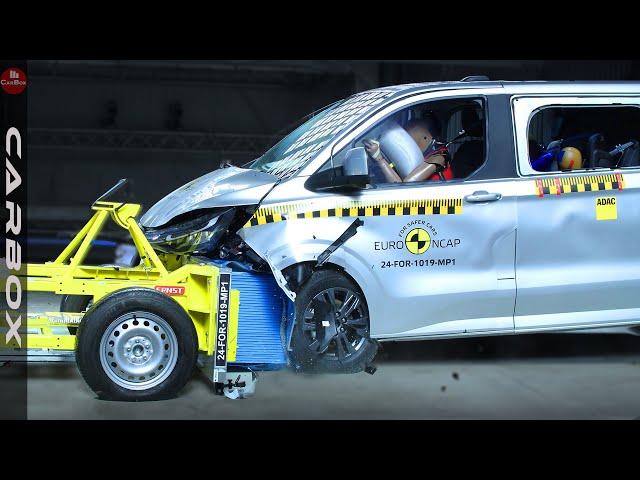 Ford Tourneo Custom   Euro NCAP 2024 Results   standard equipment 3 stars and with safety pack 4