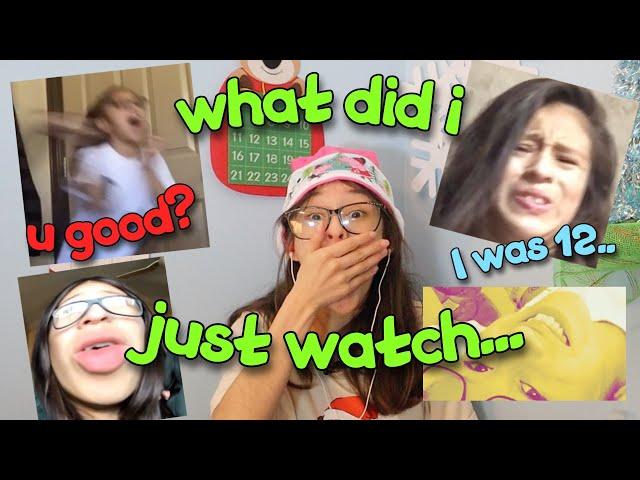 Reacting to my old videos from MIDDLE SCHOOL..again (a lot happened)