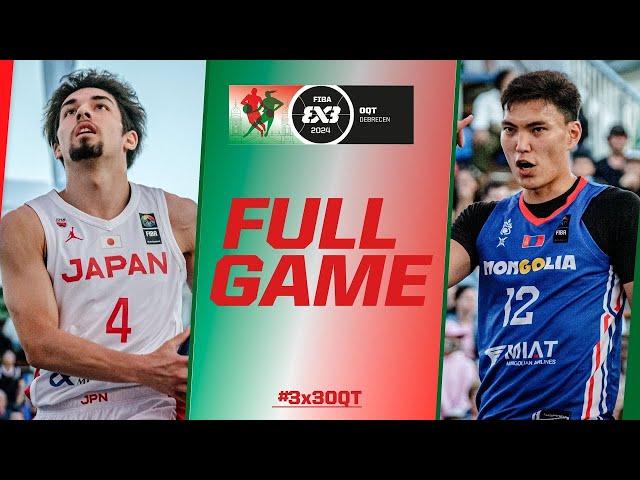 Japan  vs Mongolia  | Men Full Game | FIBA #3x3OQT 2024 | 3x3 Basketball