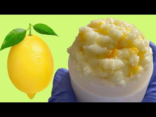 Simple Exfoliating Lemon Body Scrub (All Natural, No added Colour) DIY Homemade