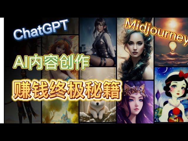 ChatGPT和Midjourney等工具进行内容创作的七种赚钱方式解析，手把手教程，教你如何使用AI工具在家赚钱，轻松实现被动收入 | 思维潘多拉