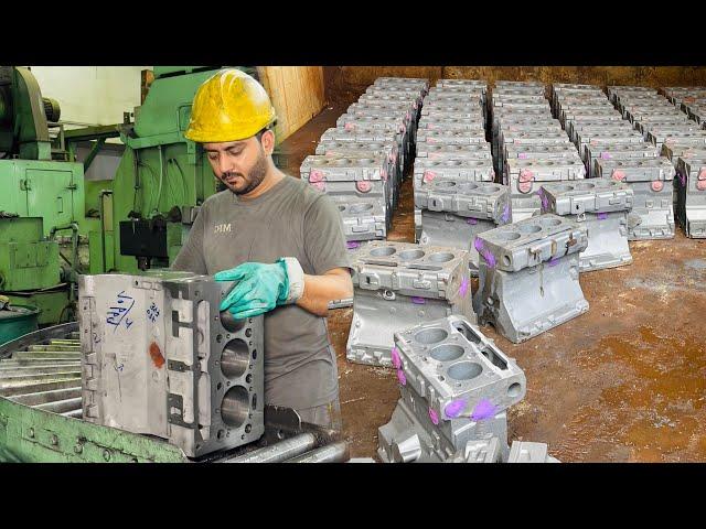 Amazing Manufacturing Process of Engine Cylinder Block | Factory Mass Production Engine Block