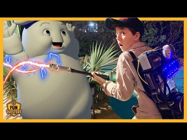 Ghostbusters Afterlife Stay Puft Ghost Adventure! 30 Minute Mini Movie with Aaron & LB Fun Questers