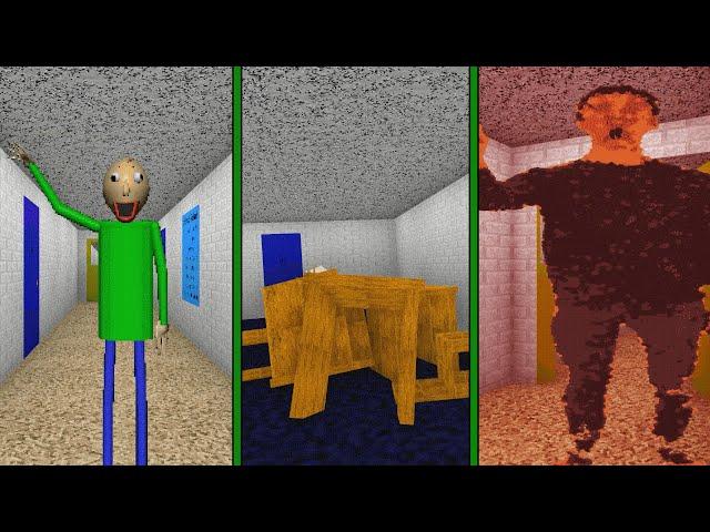 Baldi' Basics but everyone's Gone MAD! / +Physics of objects / Everyone is trying to kill me