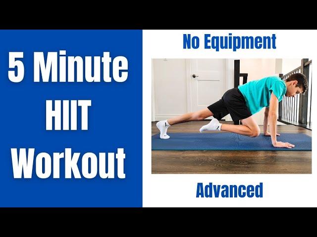 5 Minute HIIT Workout (High Intensity+No Equipment)