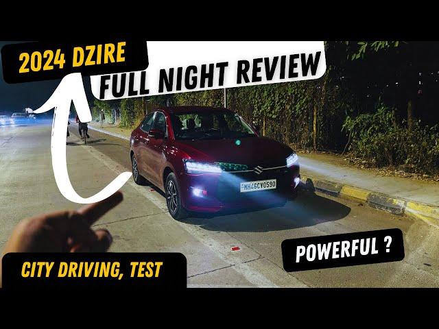 2024 Dzire Special Night Review | Powerful HeadLights ? Driving in City 