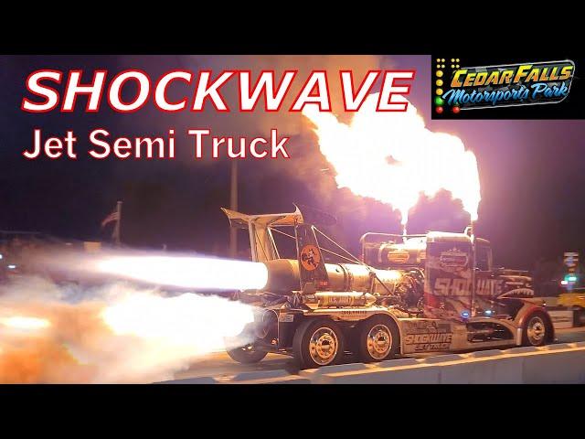 SHOCKWAVE Jet Semi Truck, Cedar Falls Iowa, Night Of Fire