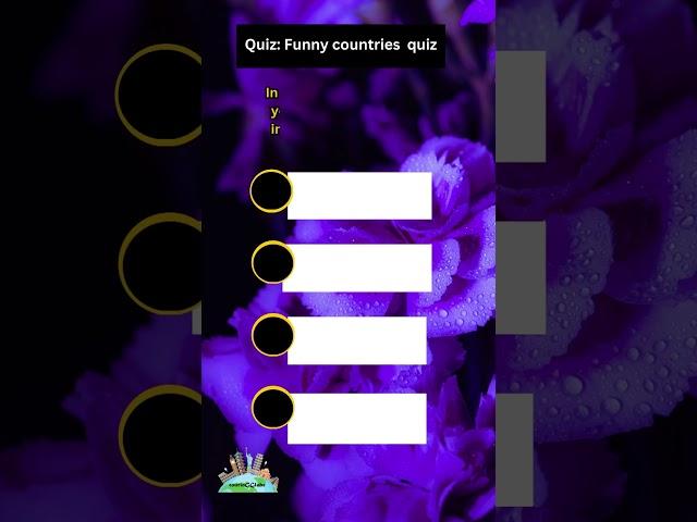 Funny countries quiz #shorts #trending #shortsvideo #travel #quiz