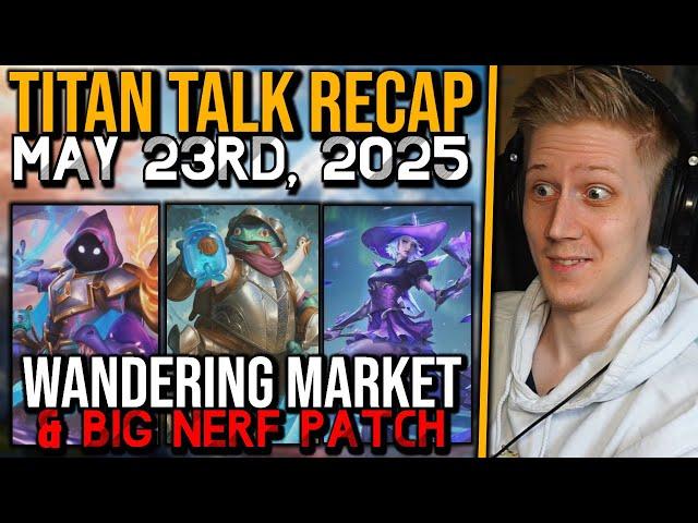 Wandering Market Skins, Big Nerf Patch, SMITE Spin-offs & More! - Titan Talk Recap!