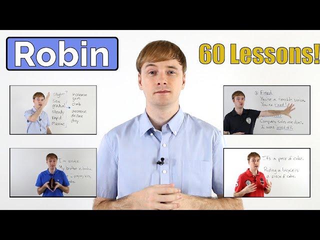 Learn English with Robin | 60 Easy English Lessons for Beginners